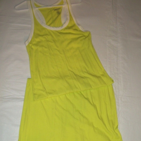 Dkny Dresses & Skirts - DKNY Lime Green Racerback Pima Cotton Maxi Dress S